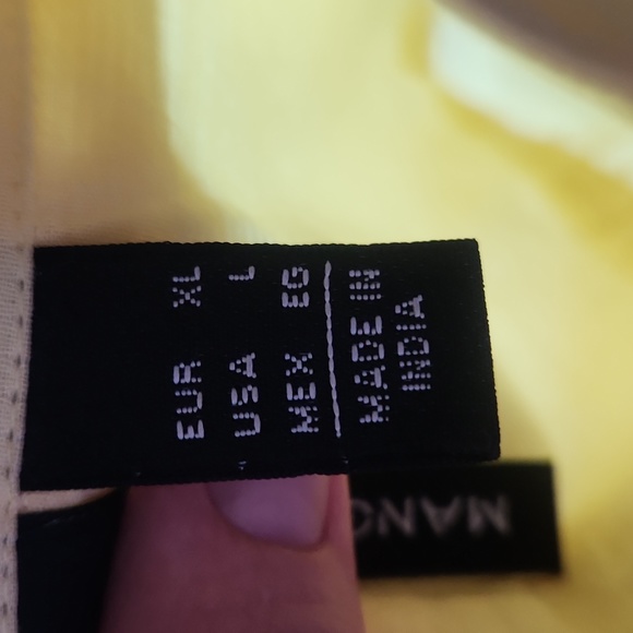 Mango Casual Women's Sleepless top size L Yellow - Picture 3 of 5